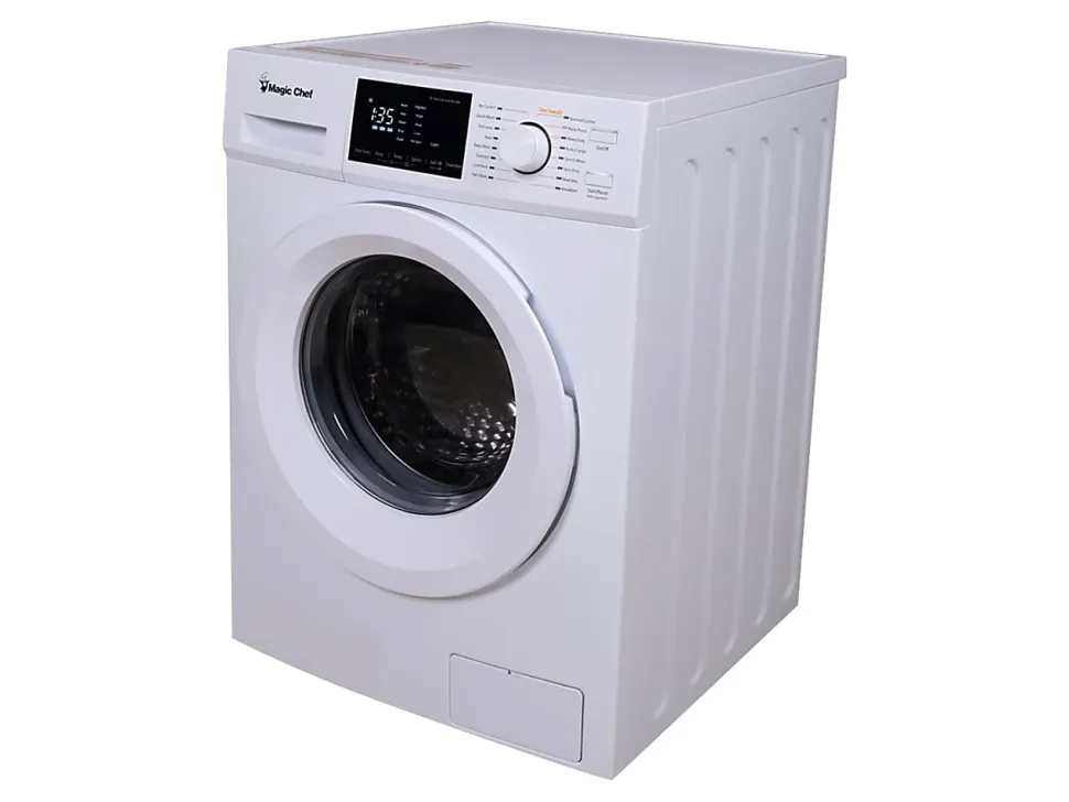 Magic Chef MCSFLW27W - Washing machine - width: 23.4 in - depth: 23.4 in - height: 33.5 in - front loading - 2.7 cu. ft - 26.5 lbs - 1300 rpm