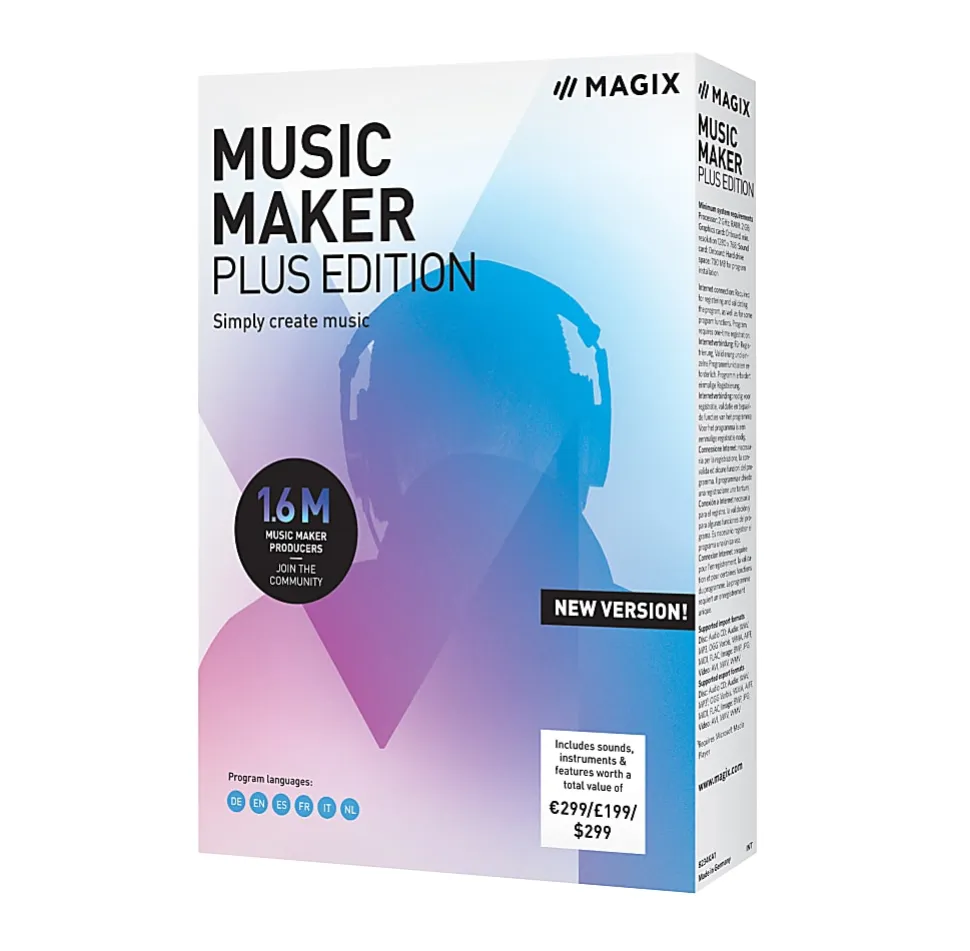Magix Music Maker Plus Edition 2019, Disc