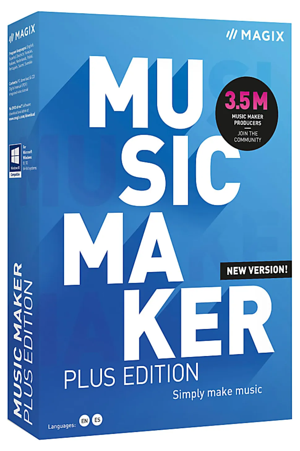 MAGIX Music Maker Plus 2021, For Windows®, CD/Product Key