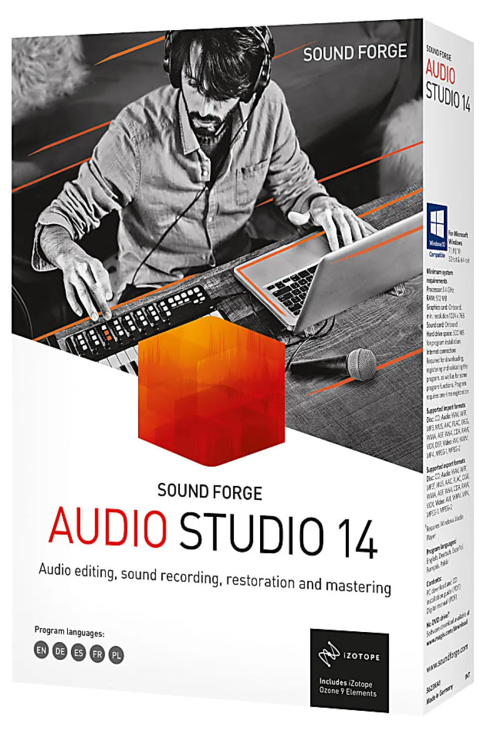 Magix SOUND FORGE Audio Studio 14, Disc/Download