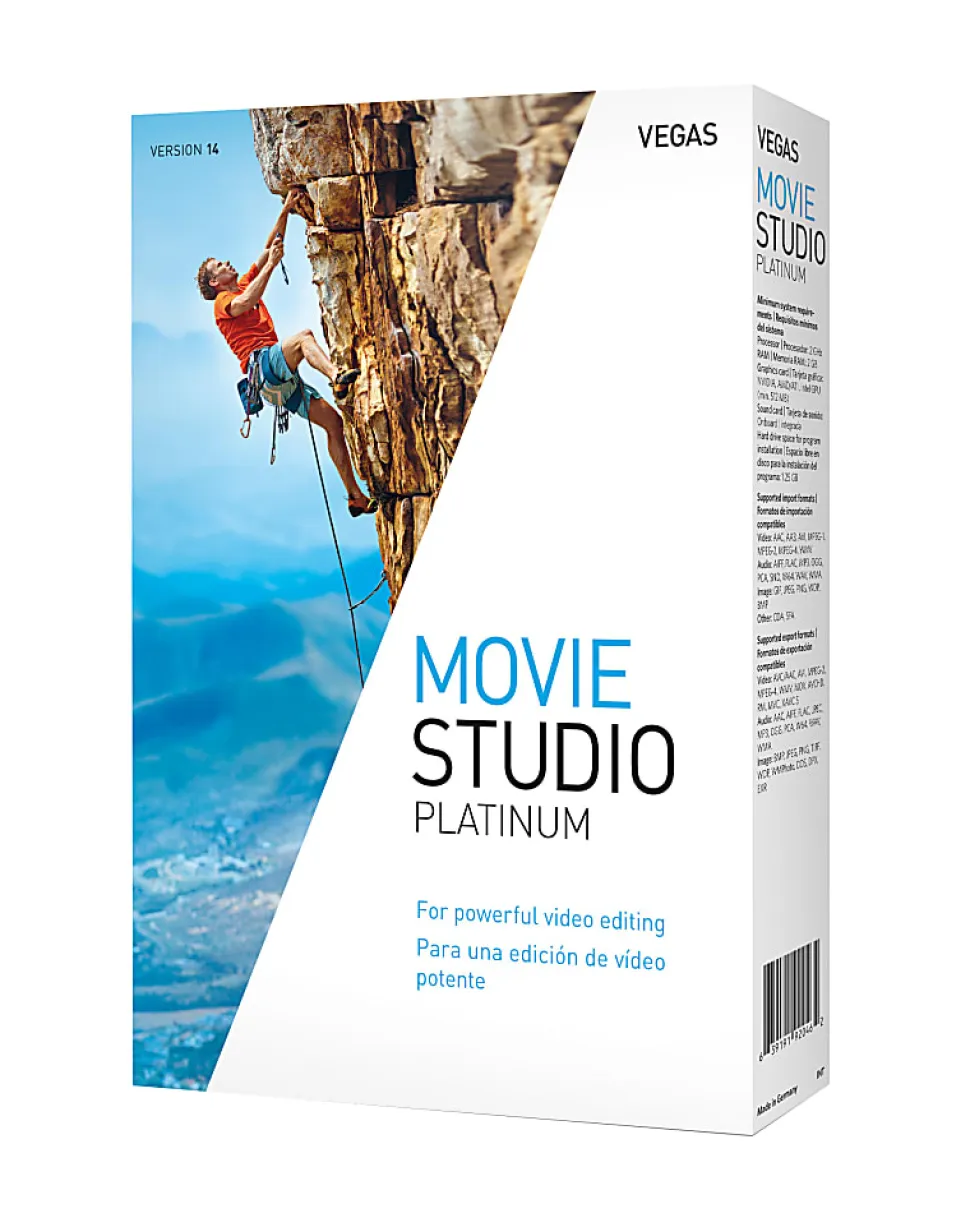 Magix Vegas Movie Studio 14 Platinum, Disc, 639191920714