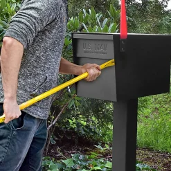 Mail Boss™ Curbside Locking Mailbox, 13 3/4" x 11 1/4" x 21", Black