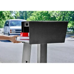 Mail Boss Mail Manager Rear-Locking Street Safe, 11-1/4"H x 10-3/4"W x 21"D, Black