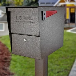 Mail Boss™ Package Master Locking Mailbox, 16 1/2"H x 12"W x 21 1/2"D, Bronze