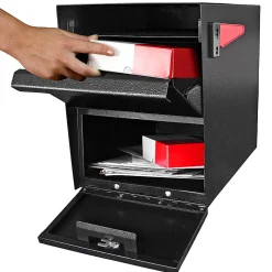 Mail Bossâ„¢ Package Master Locking Mailbox, 16 1/2"H x 12"W x 21 1/2"D, Black
