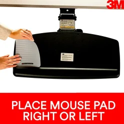 3M™ AKT90LE Adjustable Keyboard Tray, Black/Charcoal