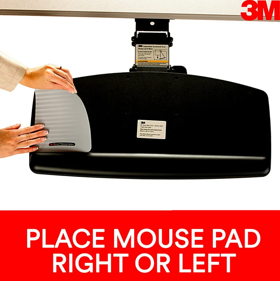 3M™ AKT90LE Adjustable Keyboard Tray, Black/Charcoal