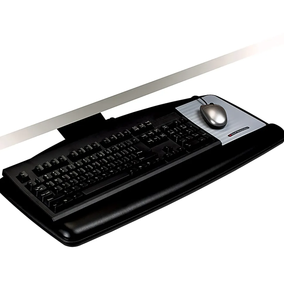 3M™ AKT90LE Adjustable Keyboard Tray, Black/Charcoal