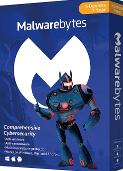 Malwarebytes Premium, For 5 PC/Mac® Devices, Disc