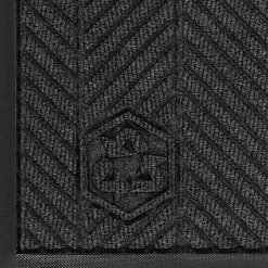 M+A Matting WaterHog Floor Mat, Max Herringbone, 4' x 6', Black Smoke