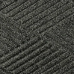 M+A Matting Waterhog Max Diamond Classic Floor Mat, 4'H x 6'W, Black Smoke