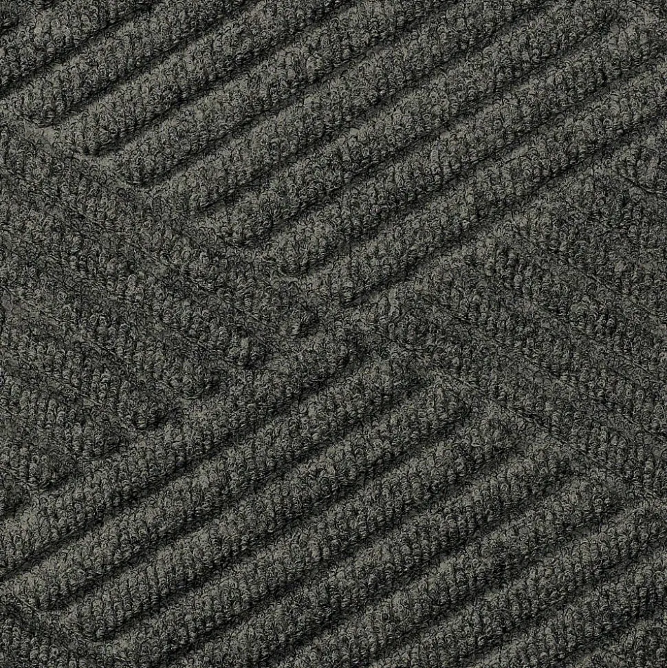 M+A Matting Waterhog Max Diamond Classic Floor Mat, 4'H x 6'W, Black Smoke