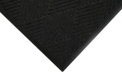 M+A Matting Waterhog Max Diamond Classic Floor Mat, 4'H x 6'W, Black Smoke