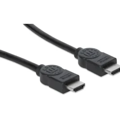 Manhattan HDMI Cable, 4K@30Hz (High Speed), 15m, Male to Male, Black