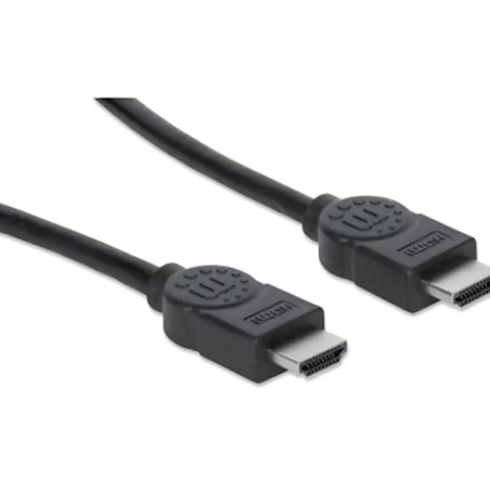 Manhattan HDMI Cable, 4K@30Hz (High Speed), 15m, Male to Male, Black