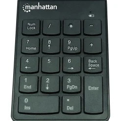 Manhattan 18-Key Numeric Wireless Keypad, Black, 178846