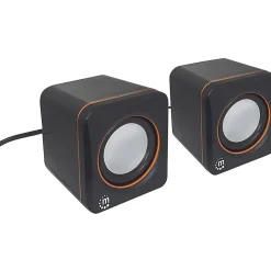 Manhattan 2600 Series Speaker System, Small Size, Big Sound, Two Speakers, Stereo, USB power, Output: 2x 3W, 3.5mm plug - 161435