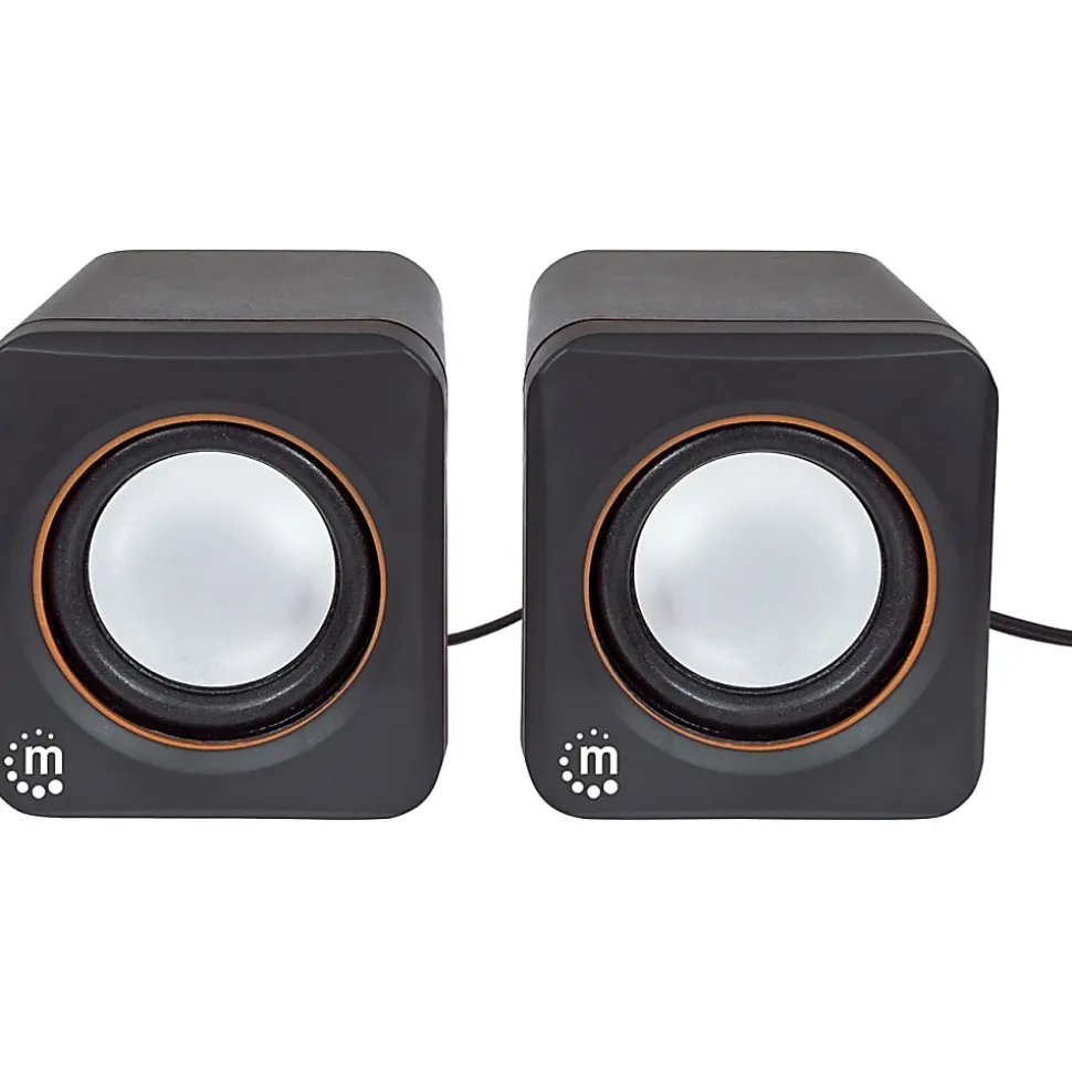 Manhattan 2600 Series Speaker System, Small Size, Big Sound, Two Speakers, Stereo, USB power, Output: 2x 3W, 3.5mm plug - 161435