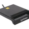 Manhattan USB-A Contact Smart Card Reader, 12 Mbps, Friction type compatible