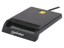 Manhattan USB-A Contact Smart Card Reader, 12 Mbps, Friction type compatible