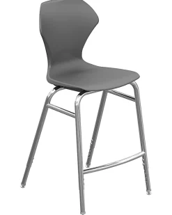 Marco Group™ Apex™ Apex Series Adjustable Stool, Charcoal/Chrome