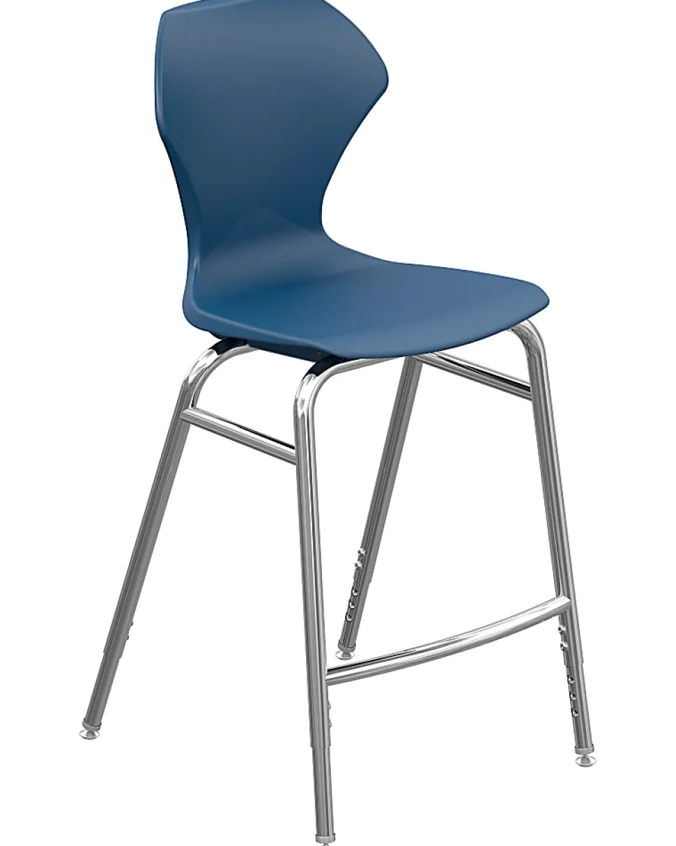 Marco Group™ Apex™ Apex Series Adjustable Stool, Navy/Chrome