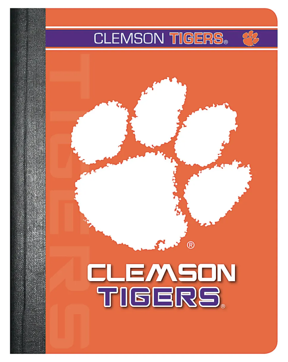Markings by C.R. Gibson® Composition Book, 7 1/2" x 9 3/4", 1 Subject, College Ruled, 200 Pages (100 Sheets), Clemson Tigers Classic 1