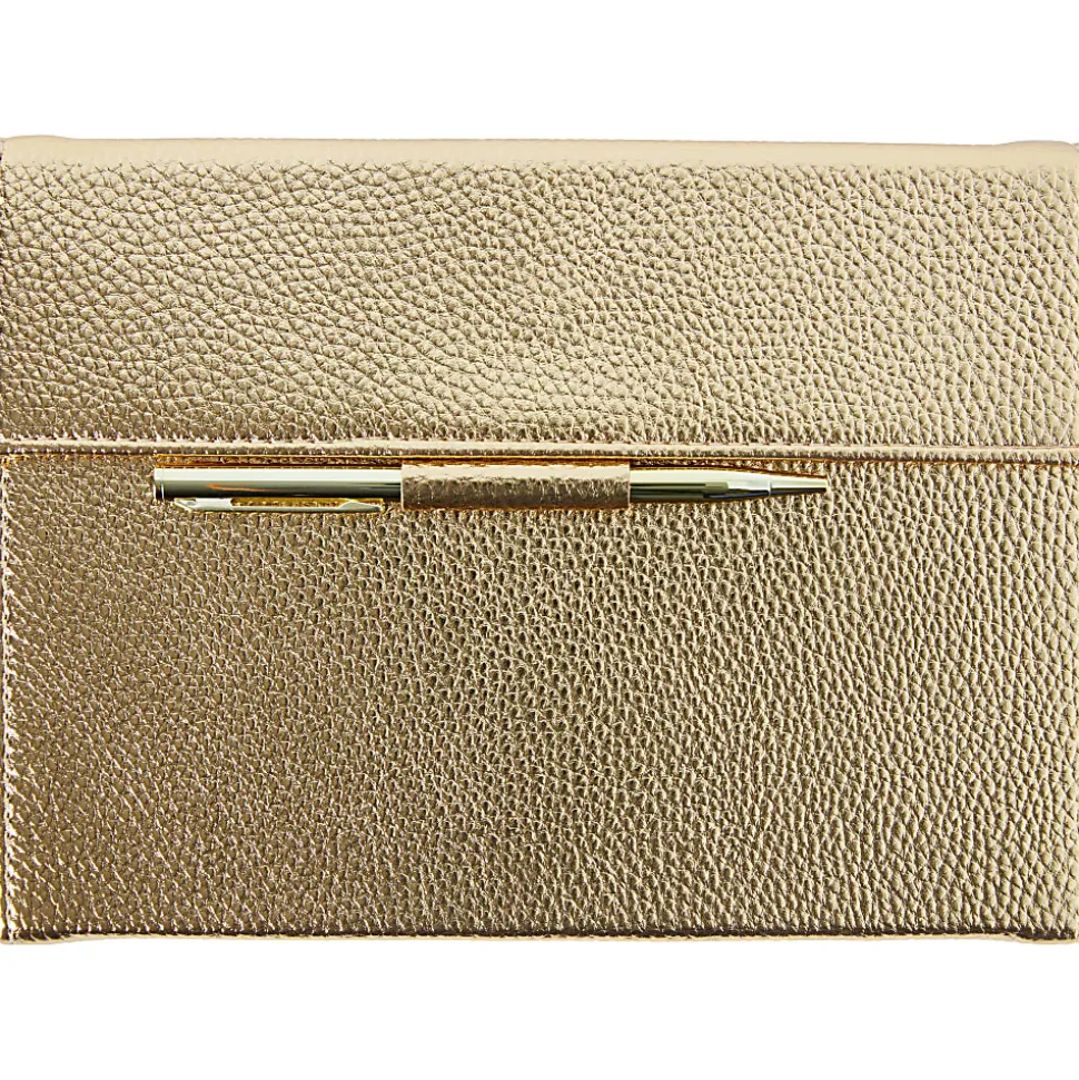 Markings by C.R. Gibson® Leatherette Journal With Pen, 5-1/2" x 8-1/2", College Ruled, 256 Pages (128 Sheets), Gold