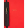 Markings by C.R. Gibson® Leatherette Journal With Pen, 5-1/2" x 8-1/2", College Ruled, 192 Pages, Red