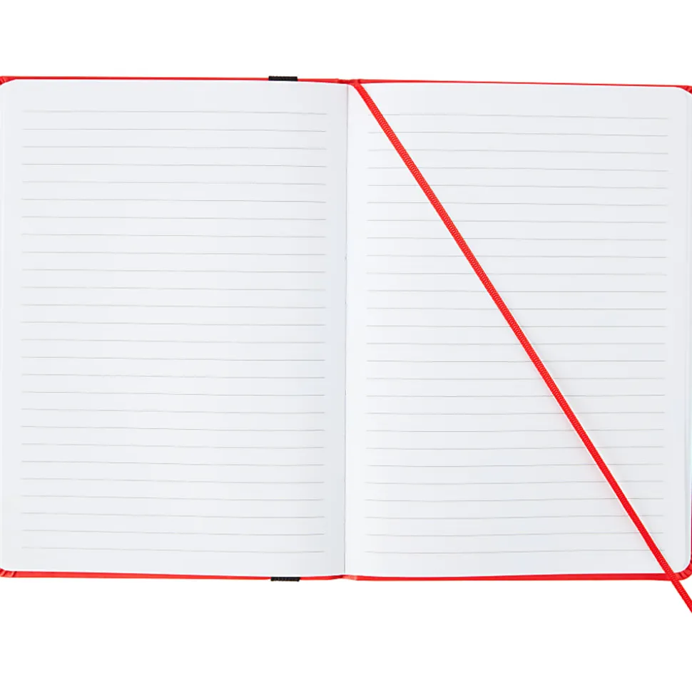 Markings by C.R. Gibson® Leatherette Journal With Pen, 5-1/2" x 8-1/2", College Ruled, 192 Pages, Red