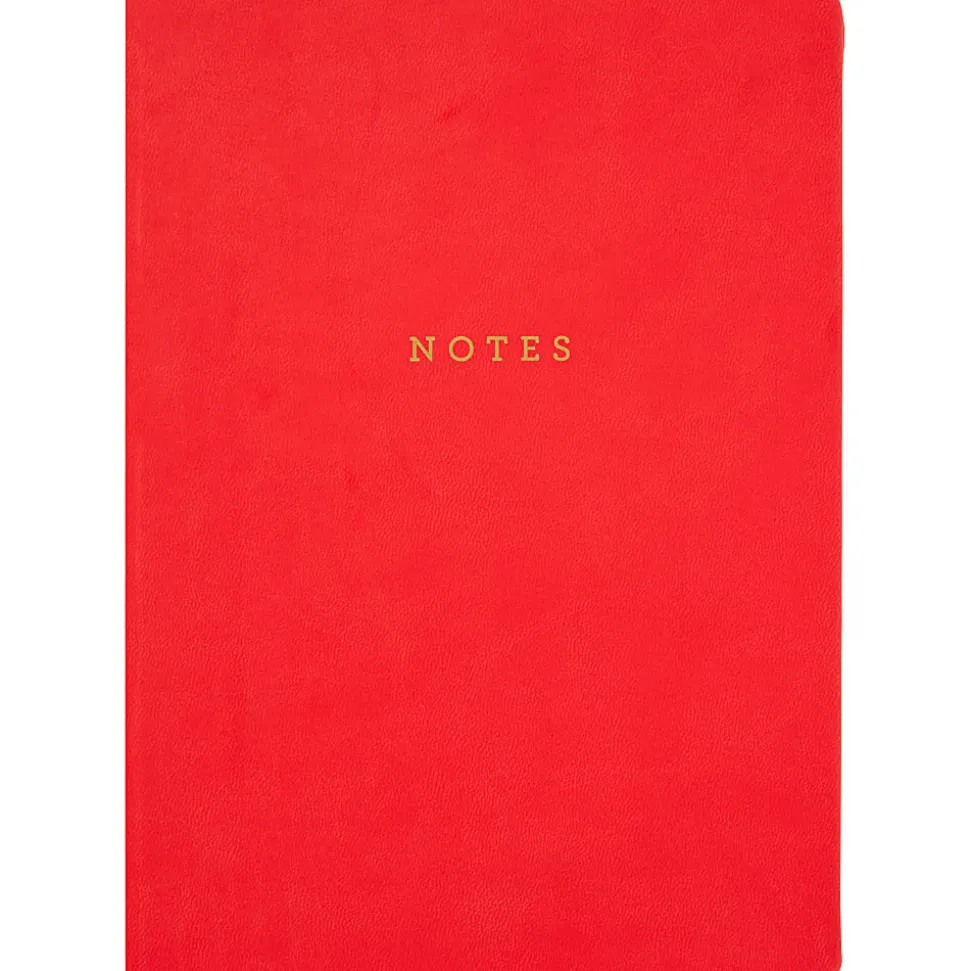 Markings by C.R. Gibson® Leatherette Journal With Pen, 5-1/2" x 8-1/2", College Ruled, 192 Pages, Red