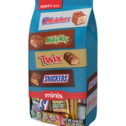 Mars Snickers, Twix, Milky Way & 3 Musketeers Minis Milk Chocolate Bars Variety Pack, 19.49 Oz Bulk Bag