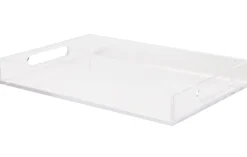 Martha Stewart Brody Acrylic Letter Tray Office Desktop Organizer With Handles, 1-1/2