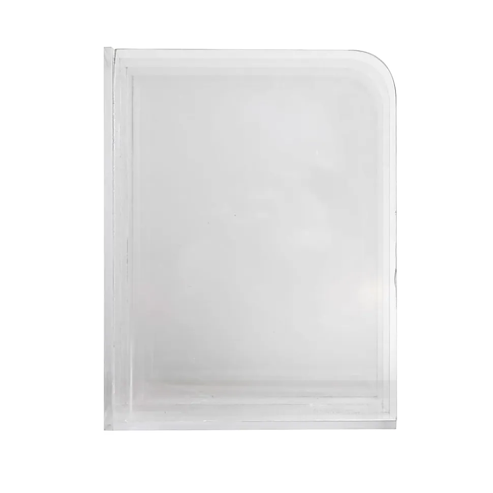Martha Stewart Brody Acrylic 3-Section File Holder Office Desktop Organizer, 7-1/4"H x 8-1/2"W x 6-1/2"D, Clear