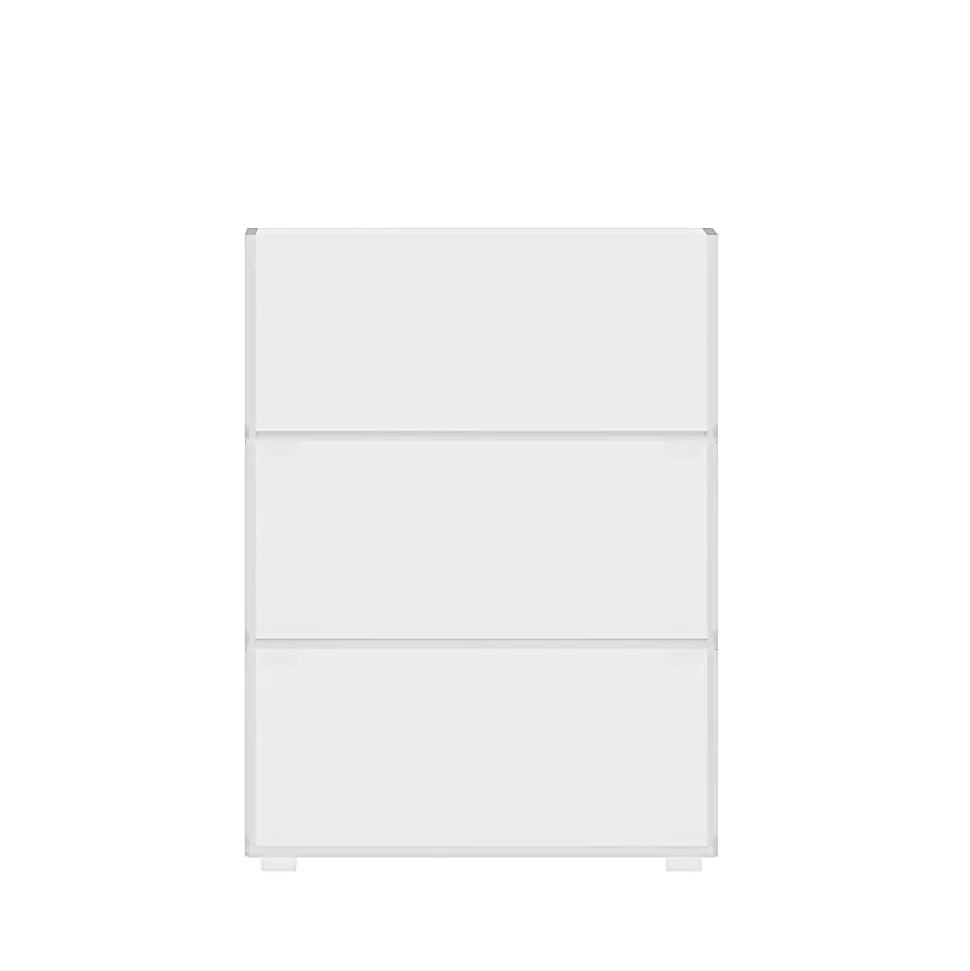 Martha Stewart Brody Stack & Slide Plastic Tray Office Desktop Organizers, 2"H x 3"W x 7-1/2"D, Clear, Pack Of 3 Organizers