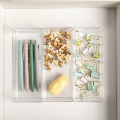 Martha Stewart Brody Stack & Slide Plastic Tray Office Desktop Organizers, 2