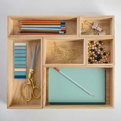 Martha Stewart Enzo 6-Piece Desk Drawer Organizer Set, 2