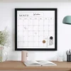 Martha Stewart Everette Magnetic Monthly Calendar Dry-Erase Board, 18" x 18", Black Wood Grain