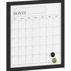 Martha Stewart Everette Magnetic Monthly Calendar Dry-Erase Board, 18