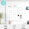 Martha Stewart Everette Magnetic Monthly Calendar Dry-Erase Board, 18" x 18", White Wood Grain