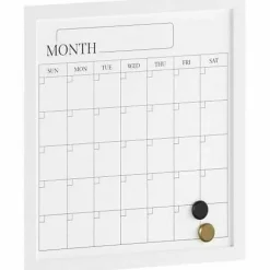 Martha Stewart Everette Magnetic Monthly Calendar Dry-Erase Board, 18