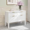 Martha Stewart Hutton Shaker Style Home Office 4 Drawer Lateral File Cabinet, White