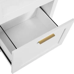 Martha Stewart Hutton Shaker Style Home Office 4 Drawer Lateral File Cabinet, White