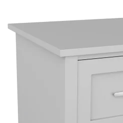 Martha Stewart Hutton Shaker Style 54"W Home Office Computer Desk With Storage, Gray/Brushed Nickel