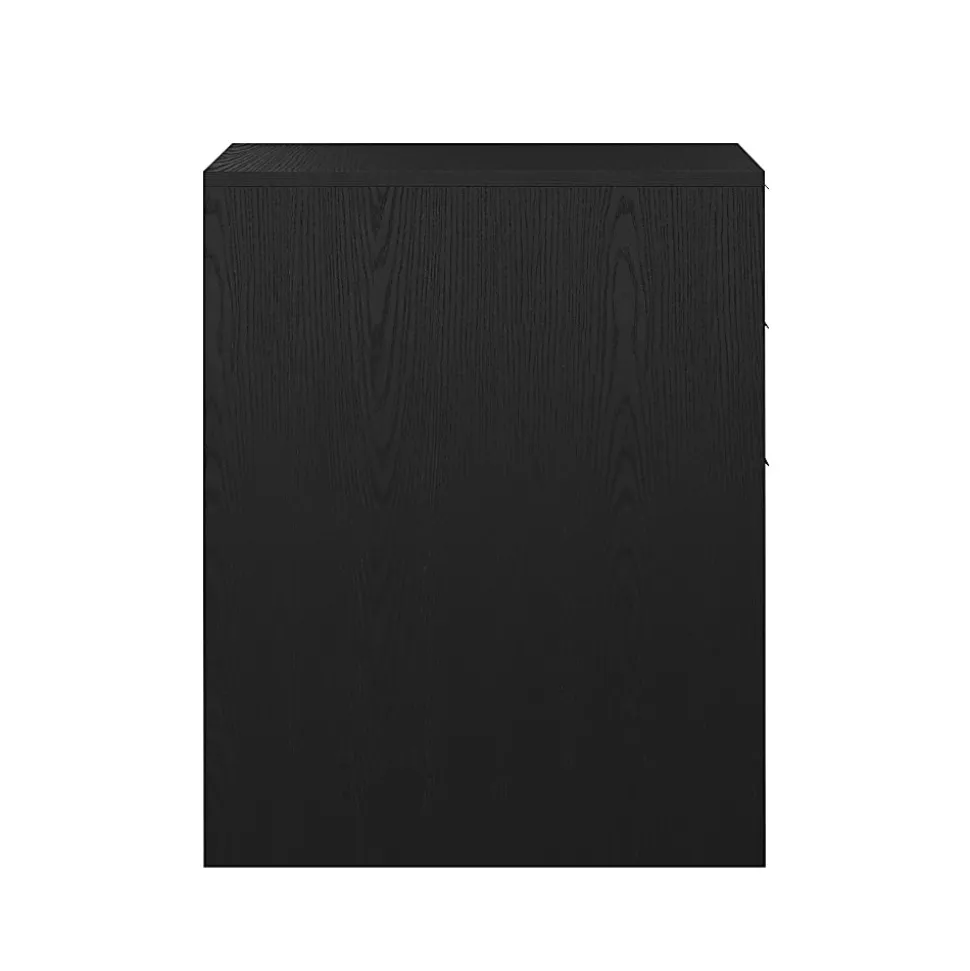 Martha Stewart Kayden Home Office Modular Single-Drawer Desk with Dual 3 Drawer File Cabinets, Black