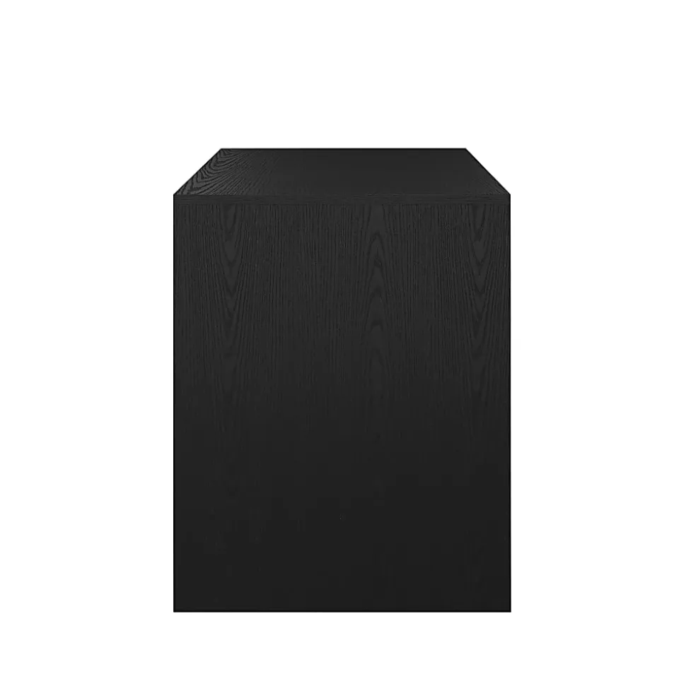 Martha Stewart Kayden Home Office Modular 2 Drawer Desk, Black Frame/Oil Rubbed Bronzed Hardware