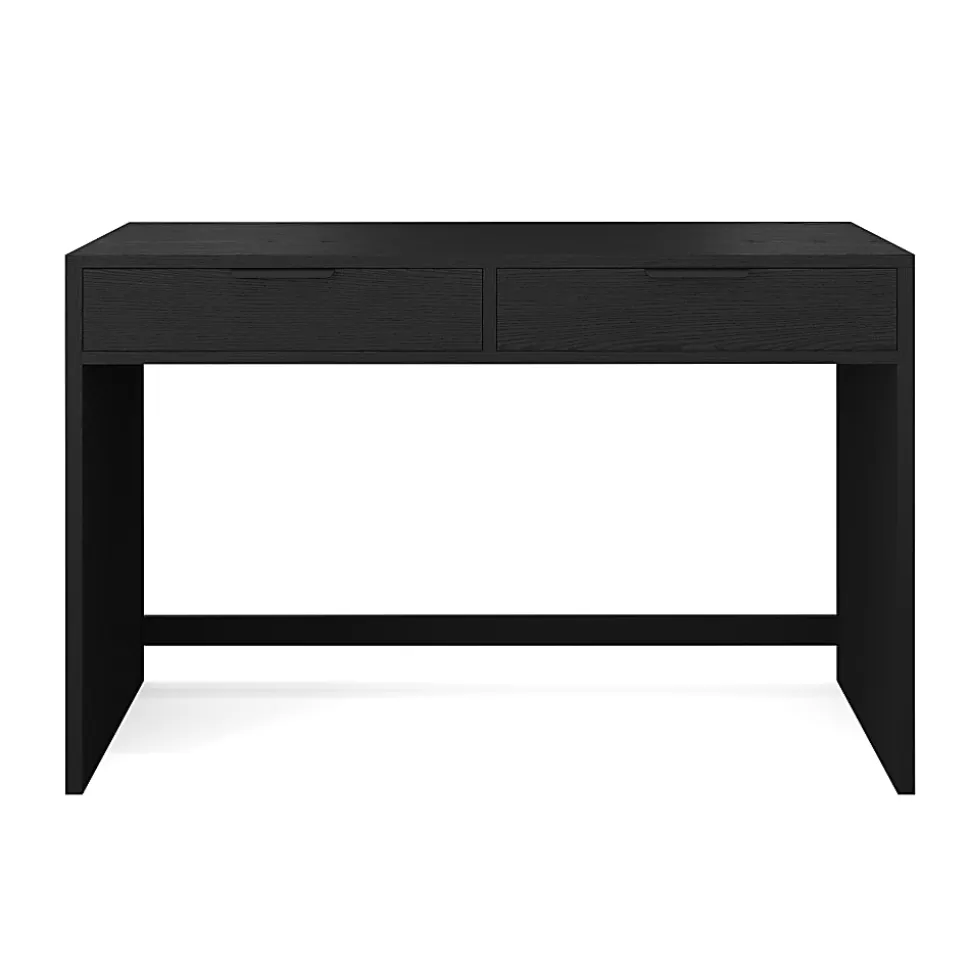 Martha Stewart Kayden Home Office Modular 2 Drawer Desk, Black Frame/Oil Rubbed Bronzed Hardware