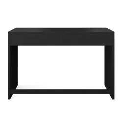 Martha Stewart Kayden Home Office Modular 2 Drawer Desk, Black Frame/Oil Rubbed Bronzed Hardware