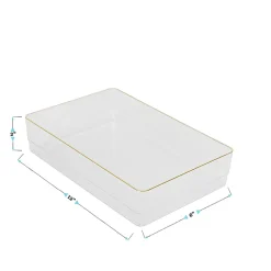 Martha Stewart Kerry Plastic Stackable Office Desk Drawer Organizers, 2