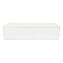 Martha Stewart Kerry Plastic Stackable Office Desk Drawer Organizers, 2